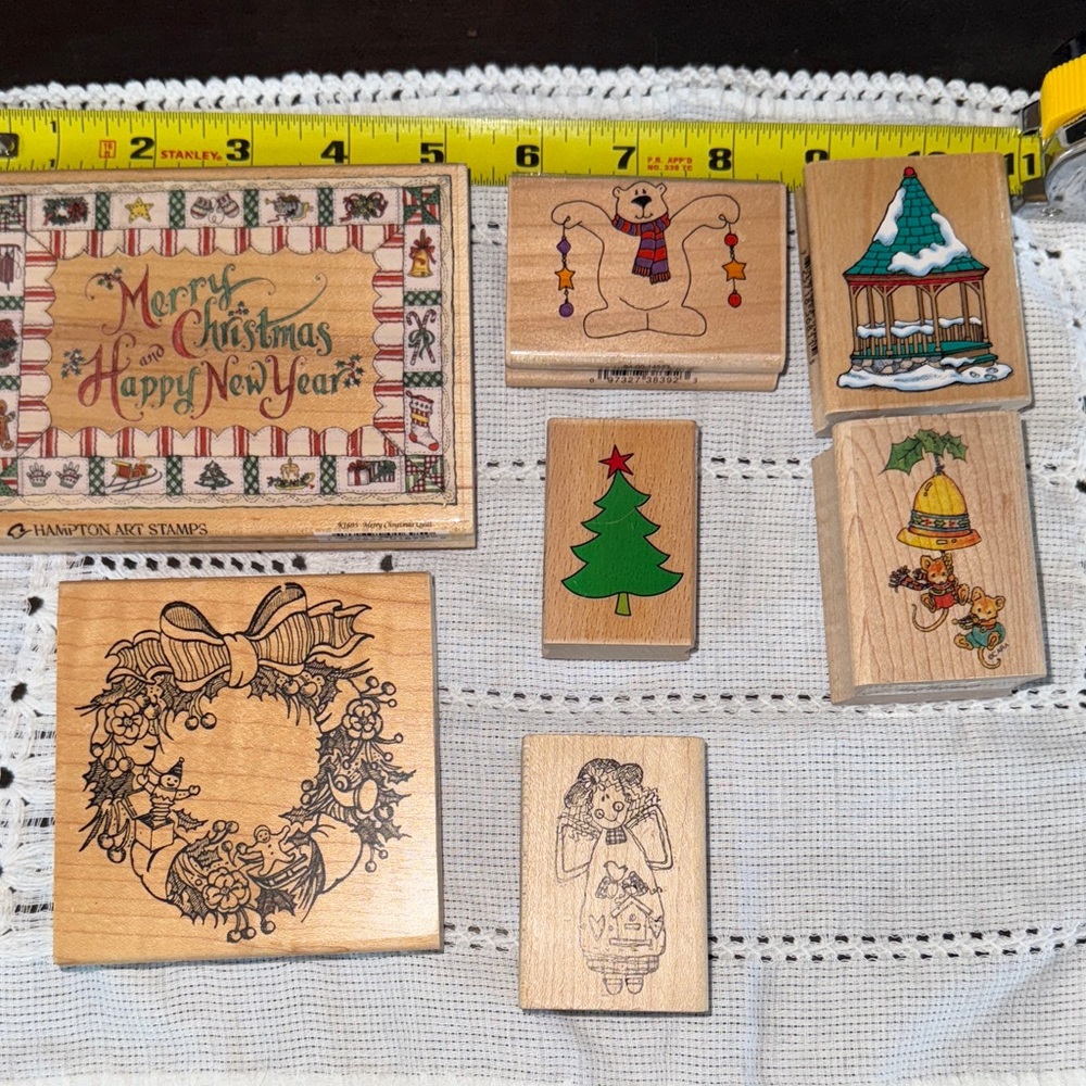 Christmas Rubber Stamps Set
